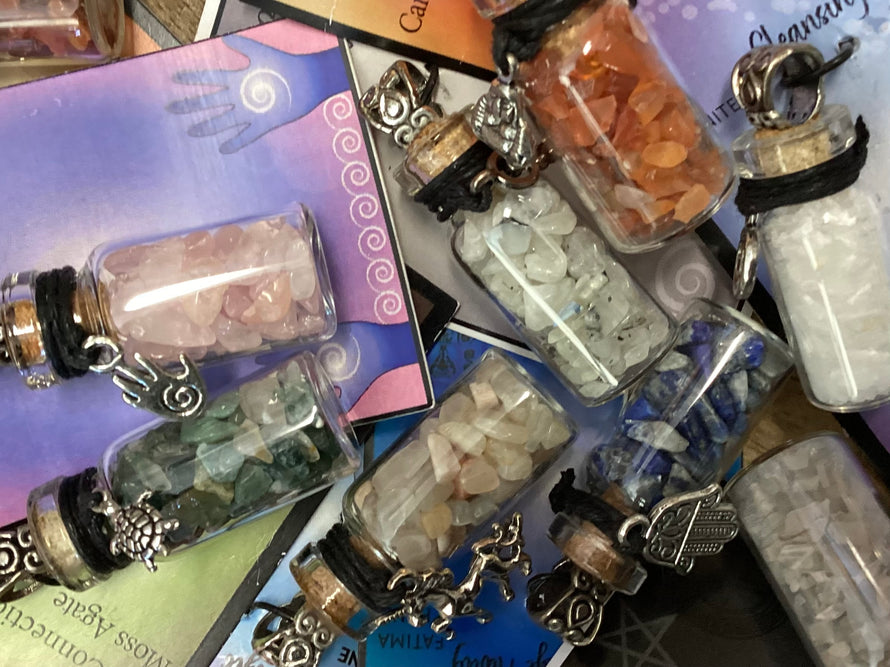 Spell Jar Chip Pendants