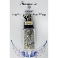 Guidance ~ Angelite Chips w/ Angel Wing Spell Jar