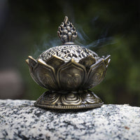 Metal Lotus Cone Incense Burner