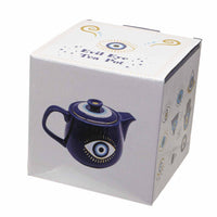 All Seeing Eye Teapot with Strainer Blue