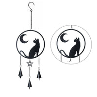 Alchemy Gothic Metal Hanging Decoration Cat Moon Grazer