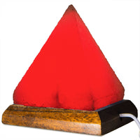 Pyramid Shaped Color Changing USB Salt Lamp - 4" avg.