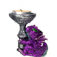 Polyresin T-Light Holder Baby Dragon - Purple (Each)