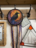 Mystical Raven 6" Tambourine and Ribbon Wall Accent