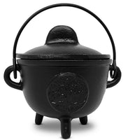 Tree of Life Cast Iron Cauldron w/ Lid