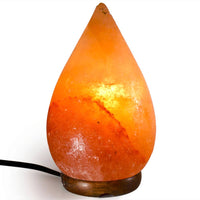 Tear Drop Shaped Salt Lamp  - 8" avg. - Cord, Bulb, Dimmer