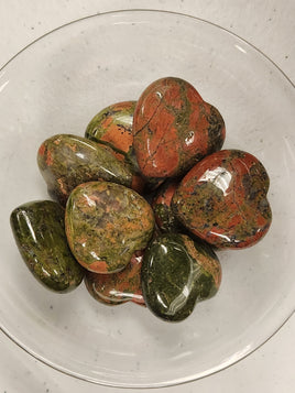 Unakite Puffy Heart