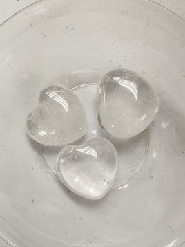 Clear Quartz Puffy Heart