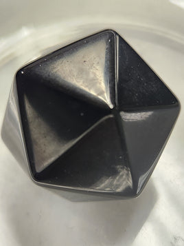 Black Obsidian Icosahedron