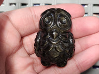 Gold Sheen Obsidian Owl