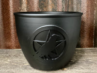 Metal Smudge Bowl with Raven and Pentacle