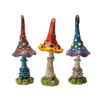 Magic Toadstool Mushrooms Home and Garden Decor Set of 3