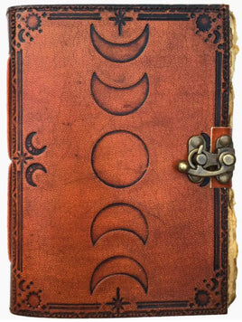 Moon Phases Leather Journal Book