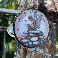 Stone Collection "Fairy Stones" Fairy 4" Tambourine Art