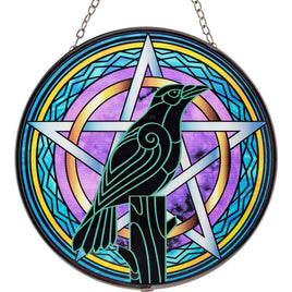 Raven Glass Suncatcher