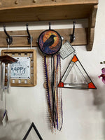 Mystical Raven 6" Tambourine and Ribbon Wall Accent