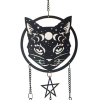 Alchemy Gothic Metal Hanging Decoration Celestial Cat