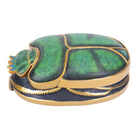Egyptian Green & Gold Scarab