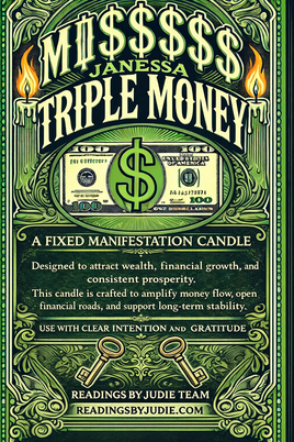 Triple Your Financial Blessings Money Manifestation Candle