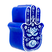 Fatima Hand Intention Candle - Blue & White