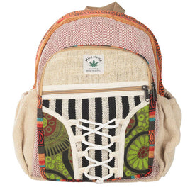 Hemp Backpack Stripes 10X14