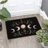 Dark Forest Moon Phase Doormat Home Decor