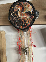 Charmed Dragon 4" Tambourine and Ribbon Wall Accent