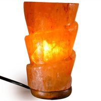 Funnel Shaped Salt Lamp  - 7.5" avg. - Cord, Bulb, Dimmer