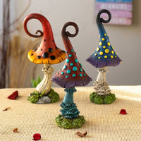 Magic Toadstool Mushrooms Home and Garden Decor Set of 3