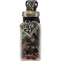 Love ~ Tourmaline Chips w/ Heart Spell Jar