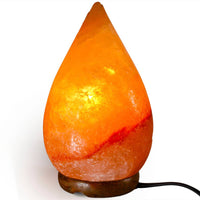 Tear Drop Shaped Salt Lamp  - 8" avg. - Cord, Bulb, Dimmer