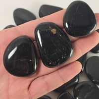 .5kg Black Tourmaline Flat Palm Stones ~ Wholesale Crystals