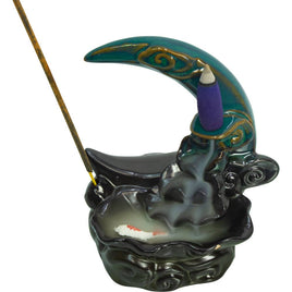 Lotus Waterfall Koi Design Backflow Cone Incense Burner