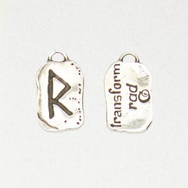 Runestone Pewter Pendant Necklace - RAD - Transform