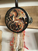 Charmed Dragon 4" Tambourine and Ribbon Wall Accent