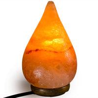 Tear Drop Shaped Salt Lamp  - 8" avg. - Cord, Bulb, Dimmer