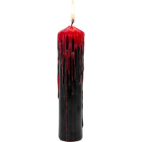 Dripping Colors Pillar Candle - Black/Red (Each)