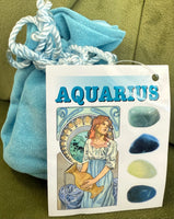 Zodiac Stone Bag