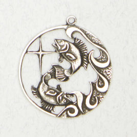 Zodiac Pewter Pendant Necklace - Pisces