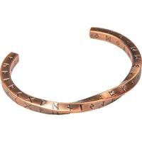 Stainless Steel Viking Twist Bracelet - Nordic Runes Copper