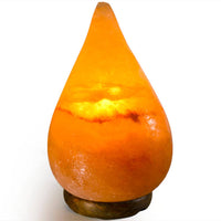 Tear Drop Shaped Salt Lamp  - 8" avg. - Cord, Bulb, Dimmer
