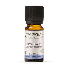 Organic Basil, Sweet (Ocimum Basilicum) Essential Oil