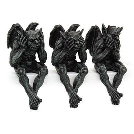 Gargoyle Hear, See and Speak No Evil Shelf Sitters
