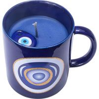 3 in 1 Ceramic Coffee Mug Candle & Incense ~ Fatima w/ Evil Eye