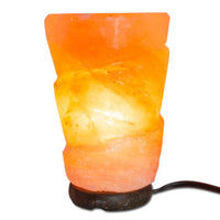 Funnel Shaped Salt Lamp  - 7.5" avg. - Cord, Bulb, Dimmer