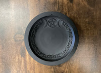 Cast Iron Plate with Pentacle Moon