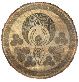 Wooden Spiral Goddess Altar Decor