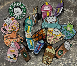 Enamel Pins ~ Coffees & Brews