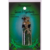 Success & Opportunity ~ Green Aventurine Chips w/Dragonfly
