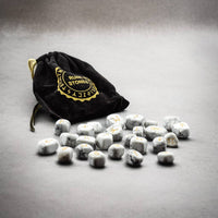 White Howlite Gemstone Rune Sets With Velvet Bag